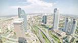 Istanbuls modernes Geschäftszentrum in Levent. Der Finanzviertel in Istanbuler Levent.
